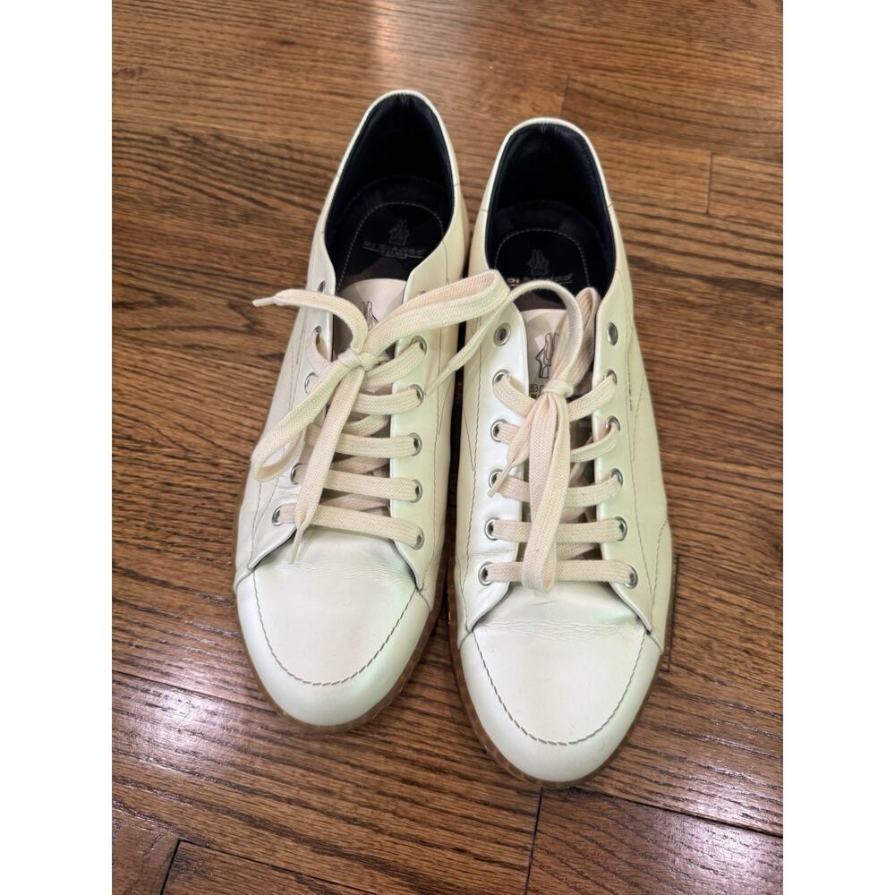 Di Bianco Scarpe Imola Men’s Italian Handmade Ivory Leather Low-Top - 9.5 US